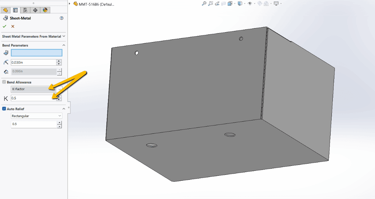 SOLIDWORKS K Factor