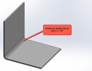 sheet metal fab terms - bend radius