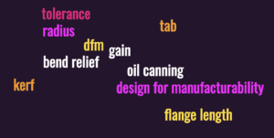sheet metal fab terms